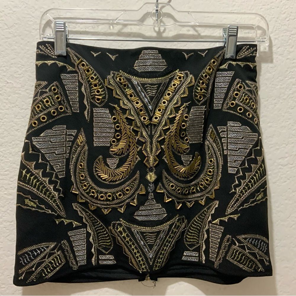 caribbean queen mini skirt embroidered medium
